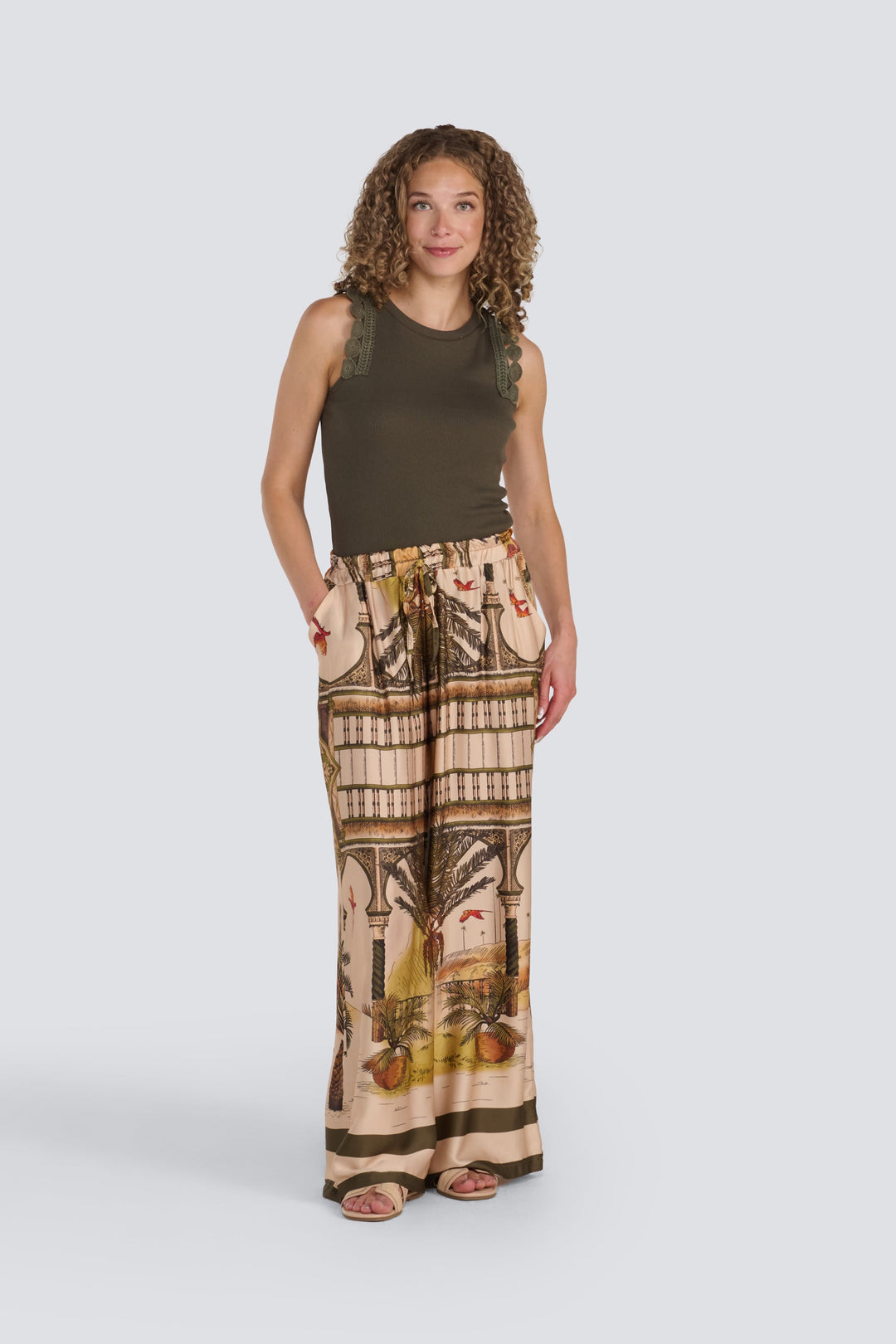 Tank with Embellished Shoulder