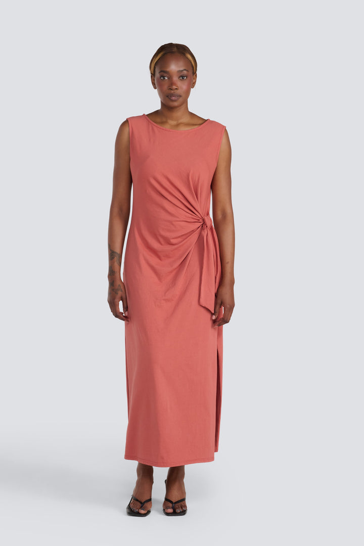 Round Neck Side Knot Dress