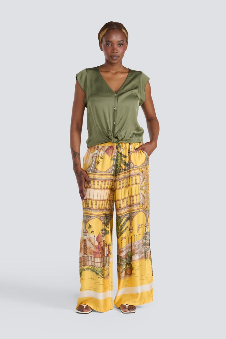 White Lotus Silk Pant