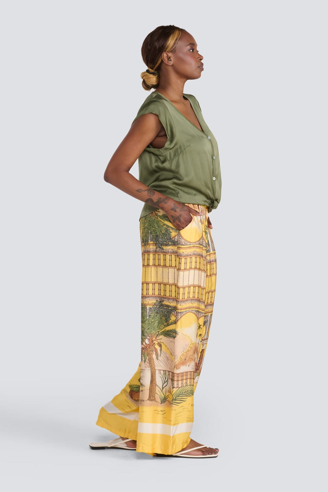 White Lotus Silk Pant