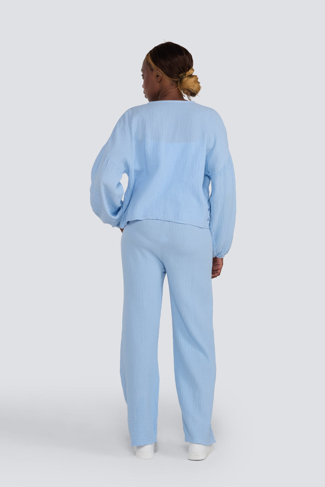 Waffle Tie Front Top