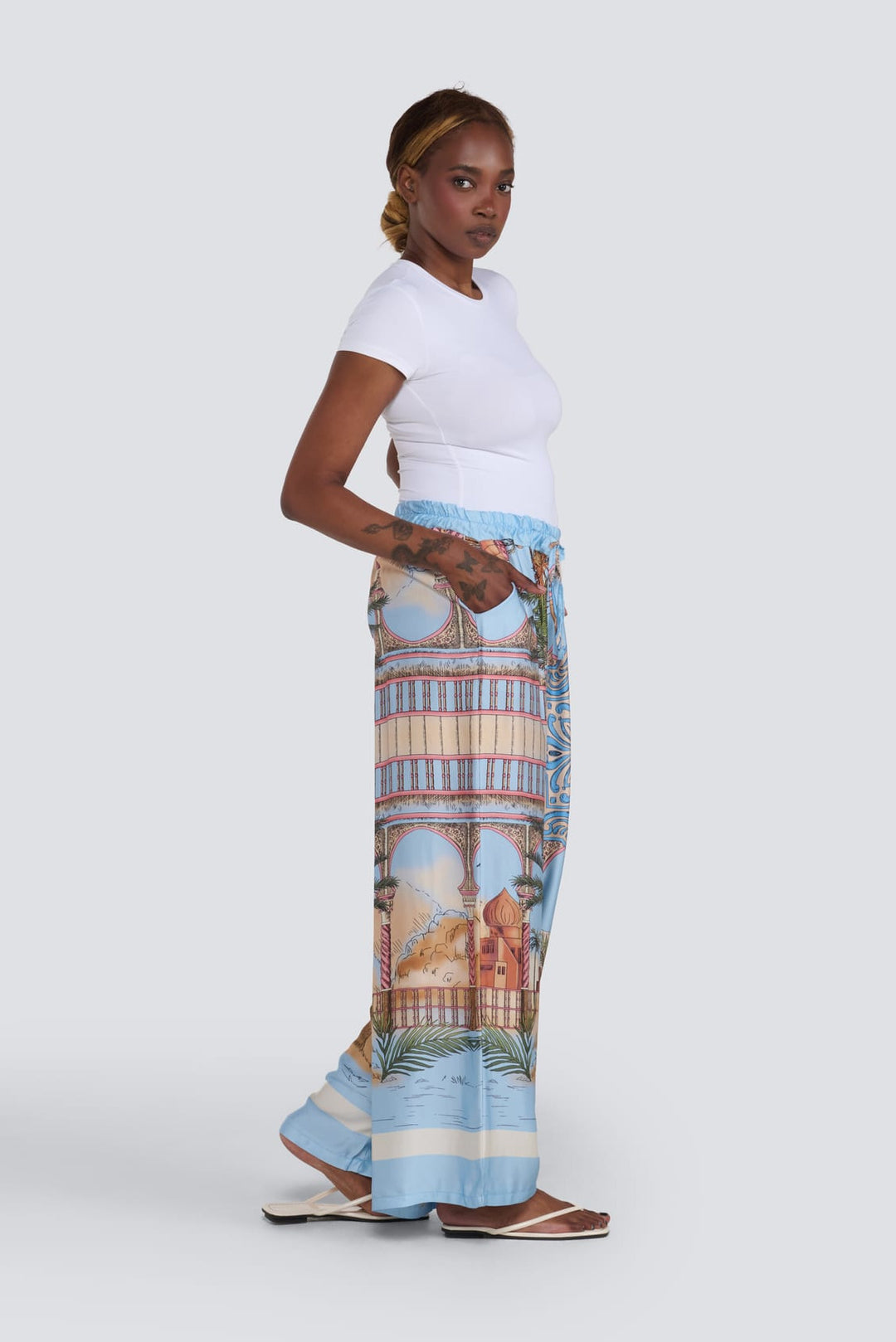 White Lotus Silk Pant