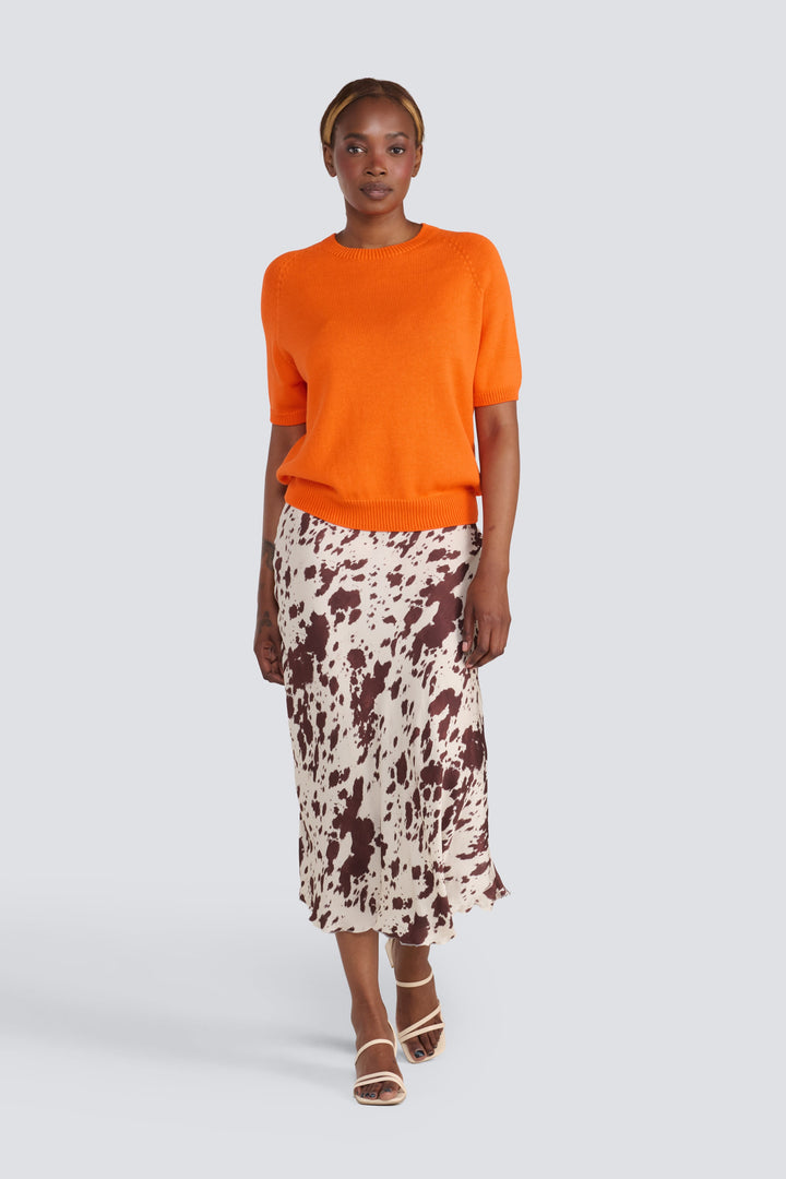 Viscose Cow Print Skirt