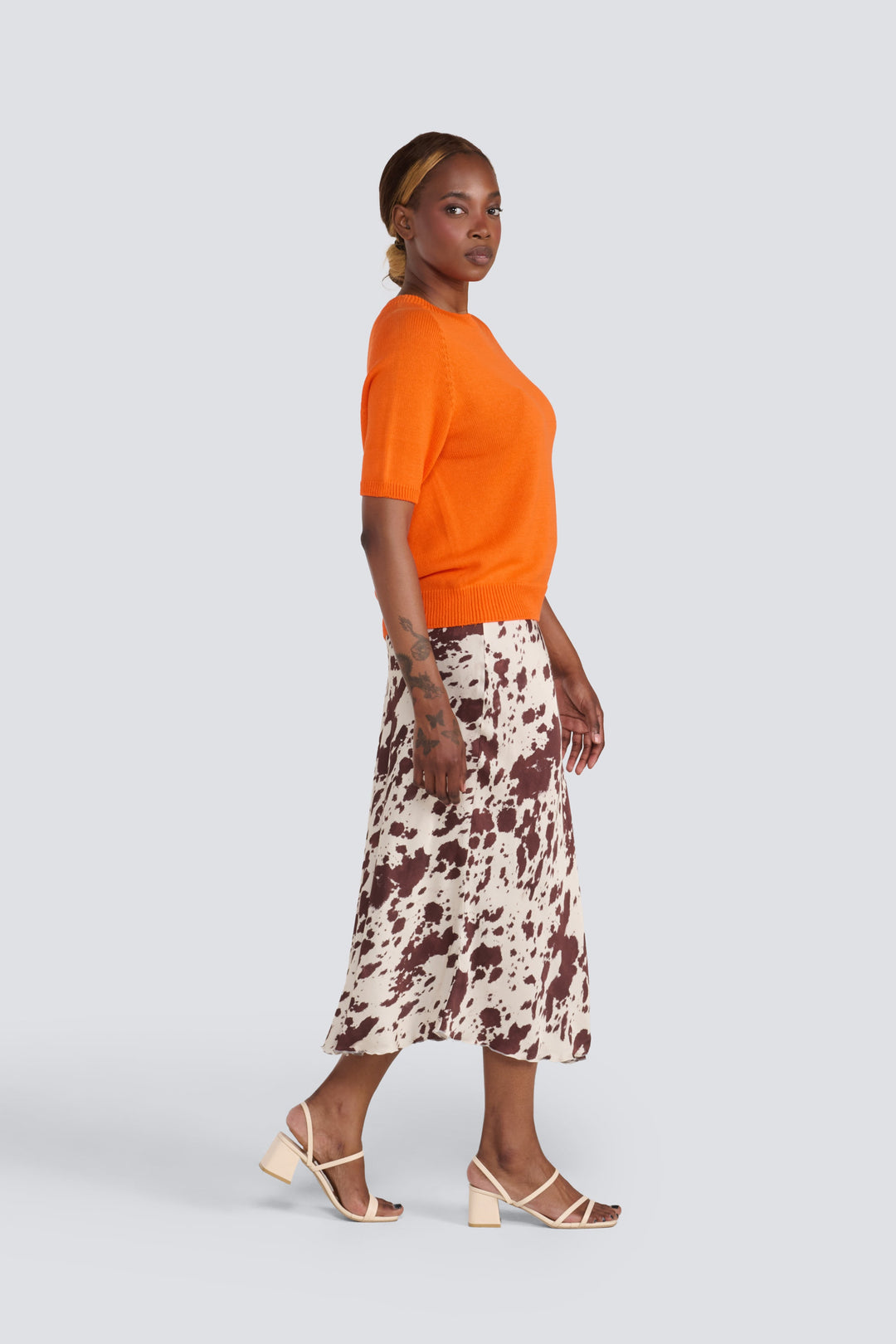 Viscose Cow Print Skirt
