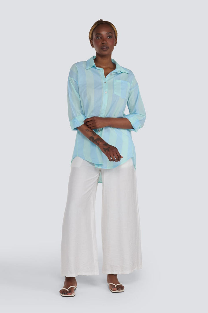 Stripe Button-Up Shirt