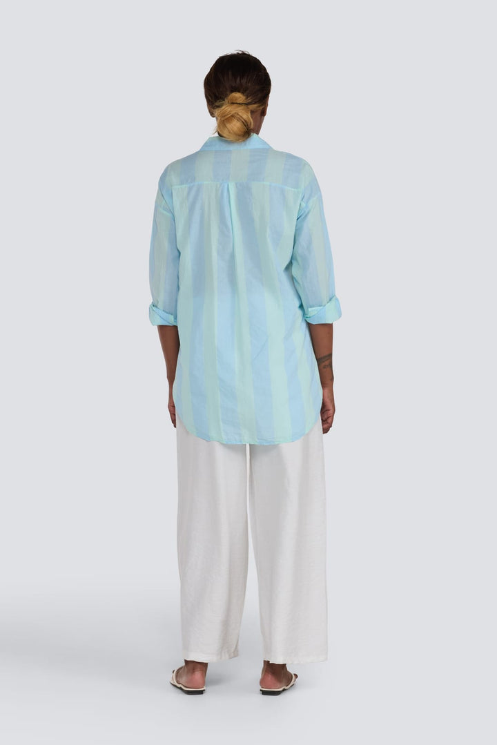 Stripe Button-Up Shirt