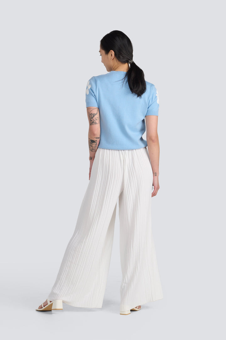 Short Sleeve Daisy Sweater
