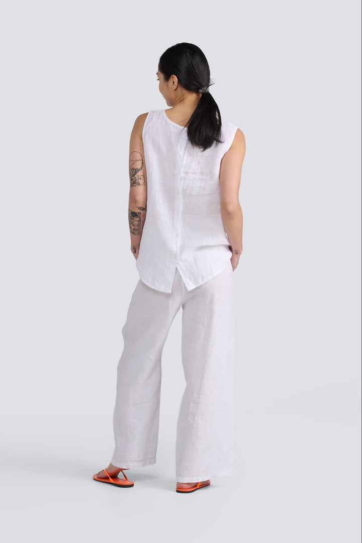 Button Back Linen Cami