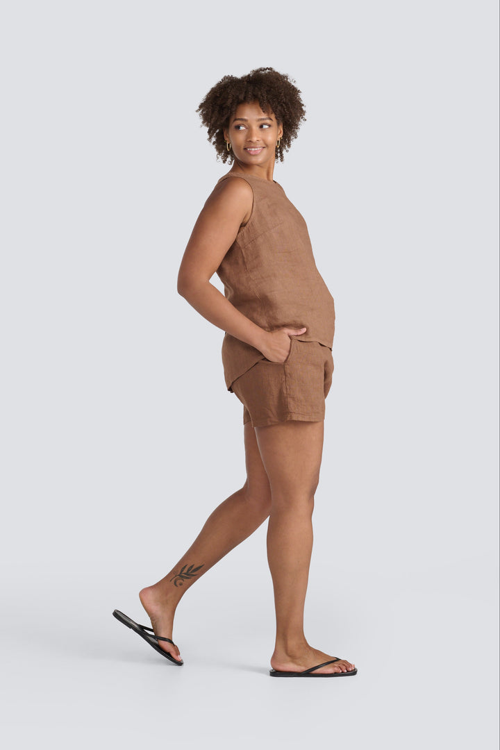 Button Back Linen Cami