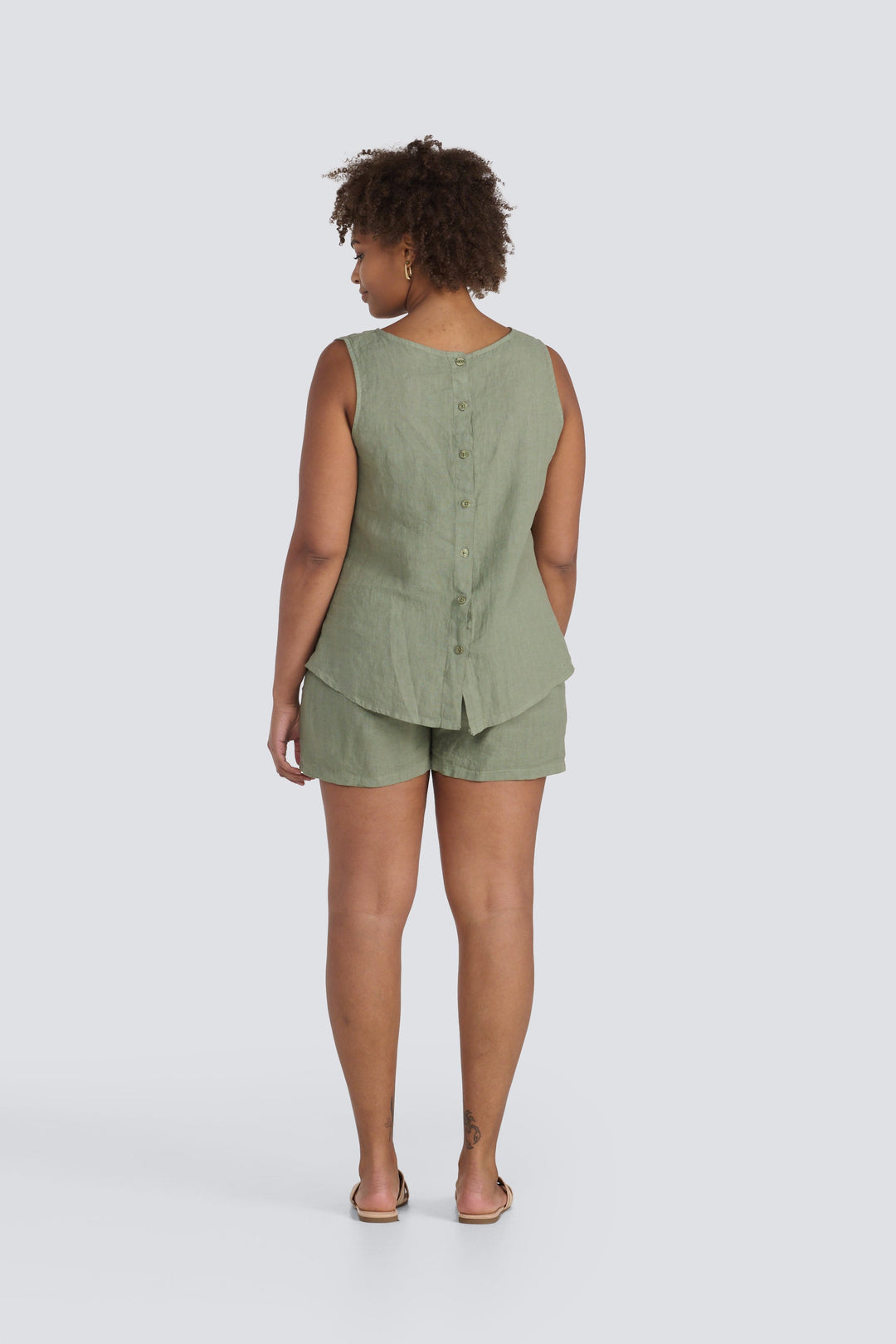 Button Back Linen Cami