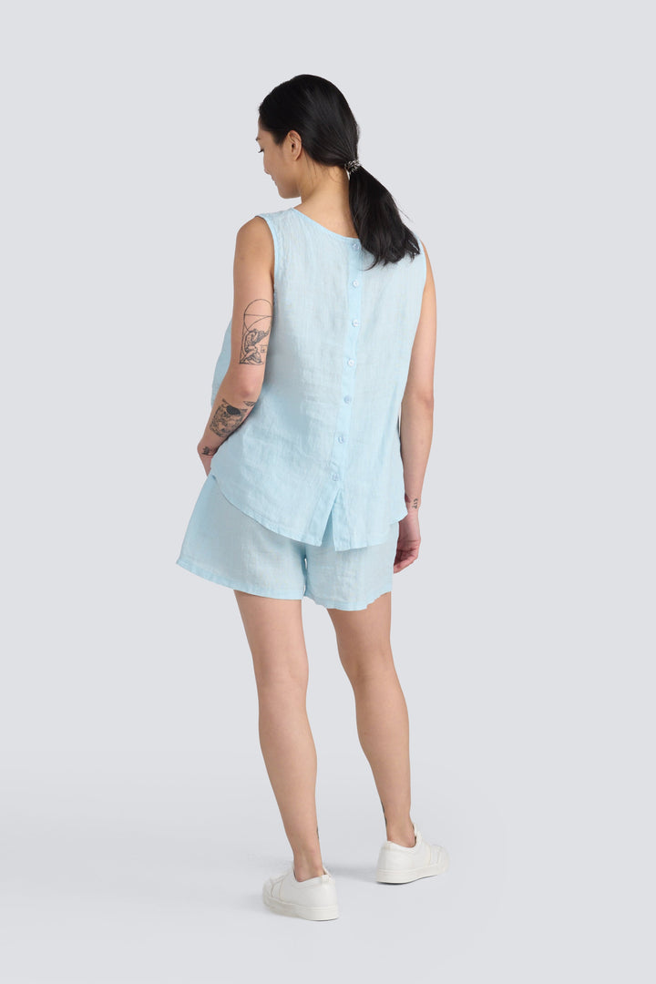 Button Back Linen Cami