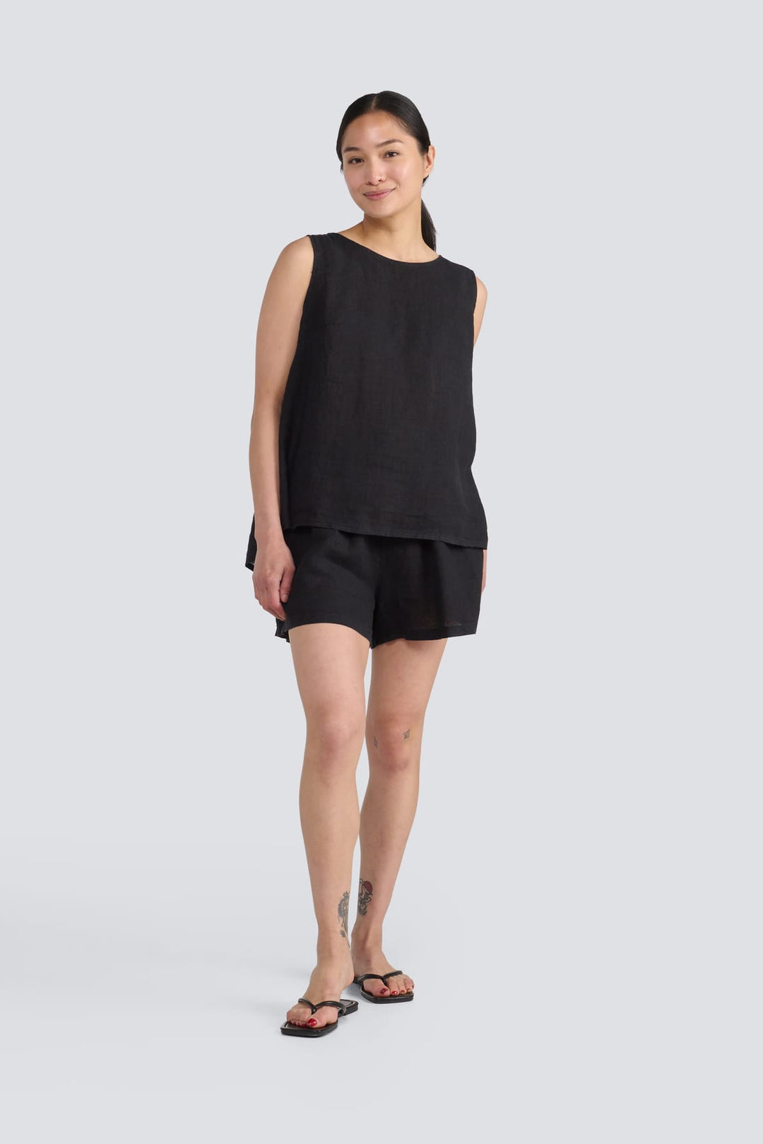 Button Back Linen Cami