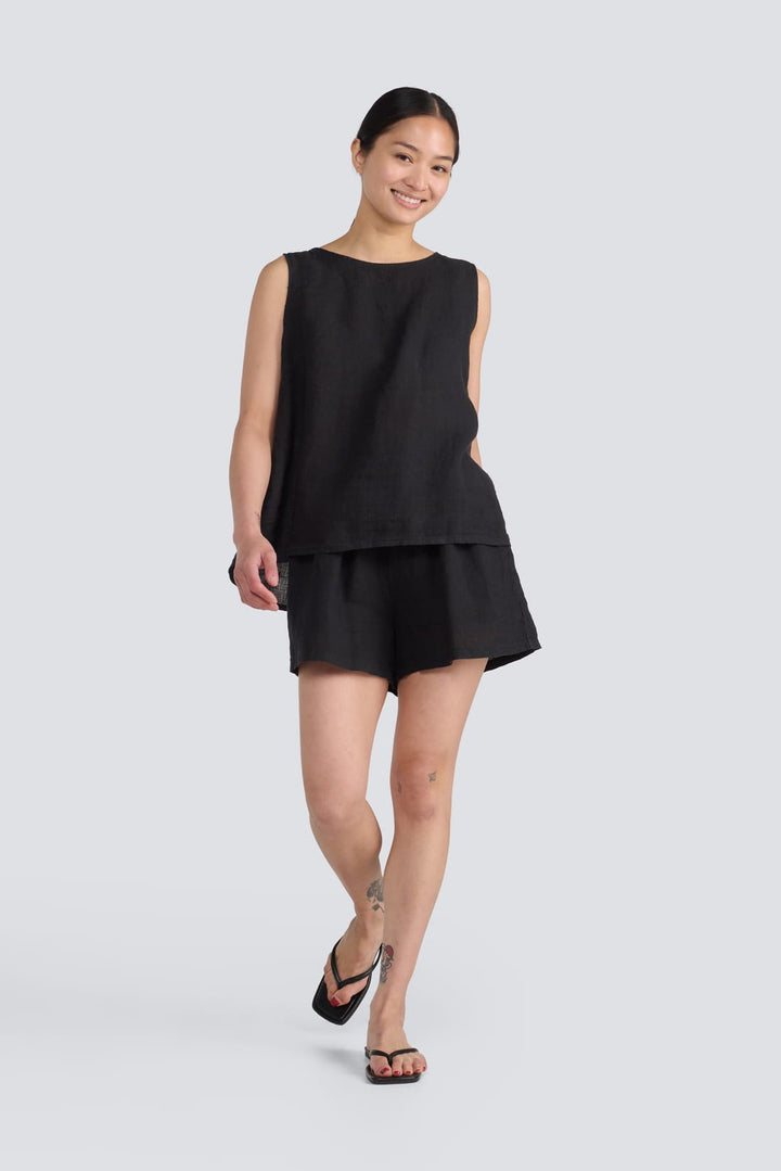 Button Back Linen Cami