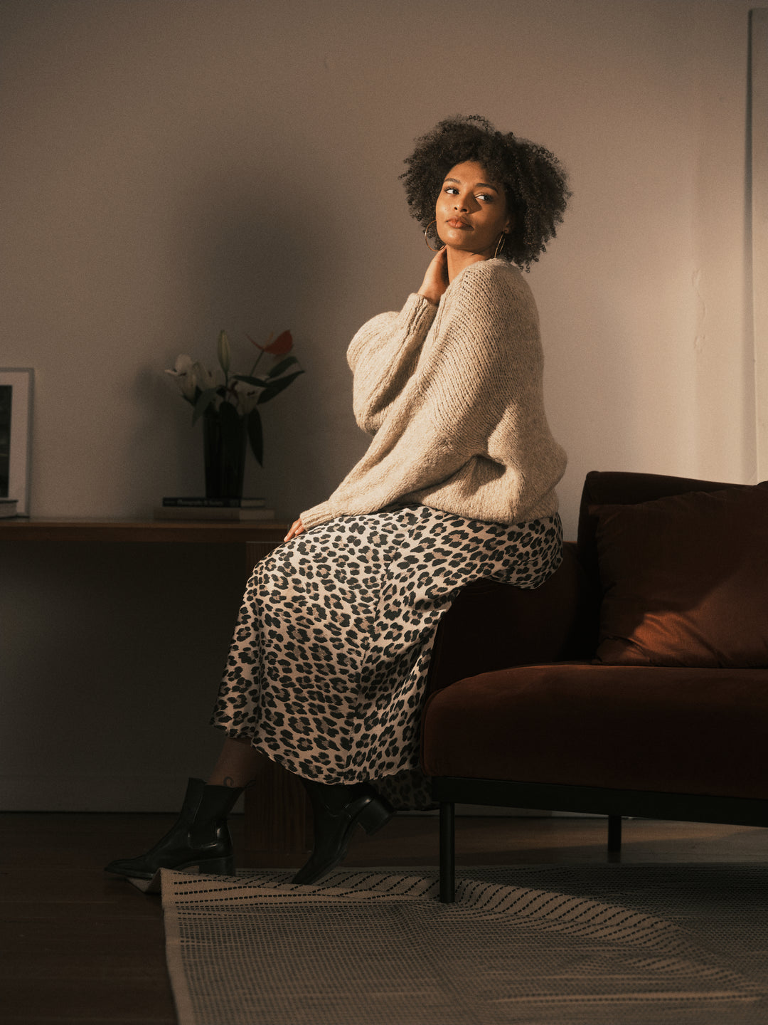 Leopard Print Maxi Skirt