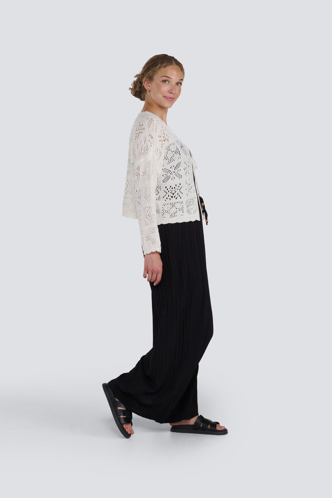 Crochet Tie Front Cardigan