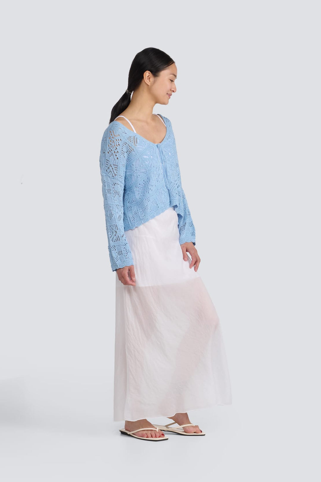 Crochet Tie Front Cardigan