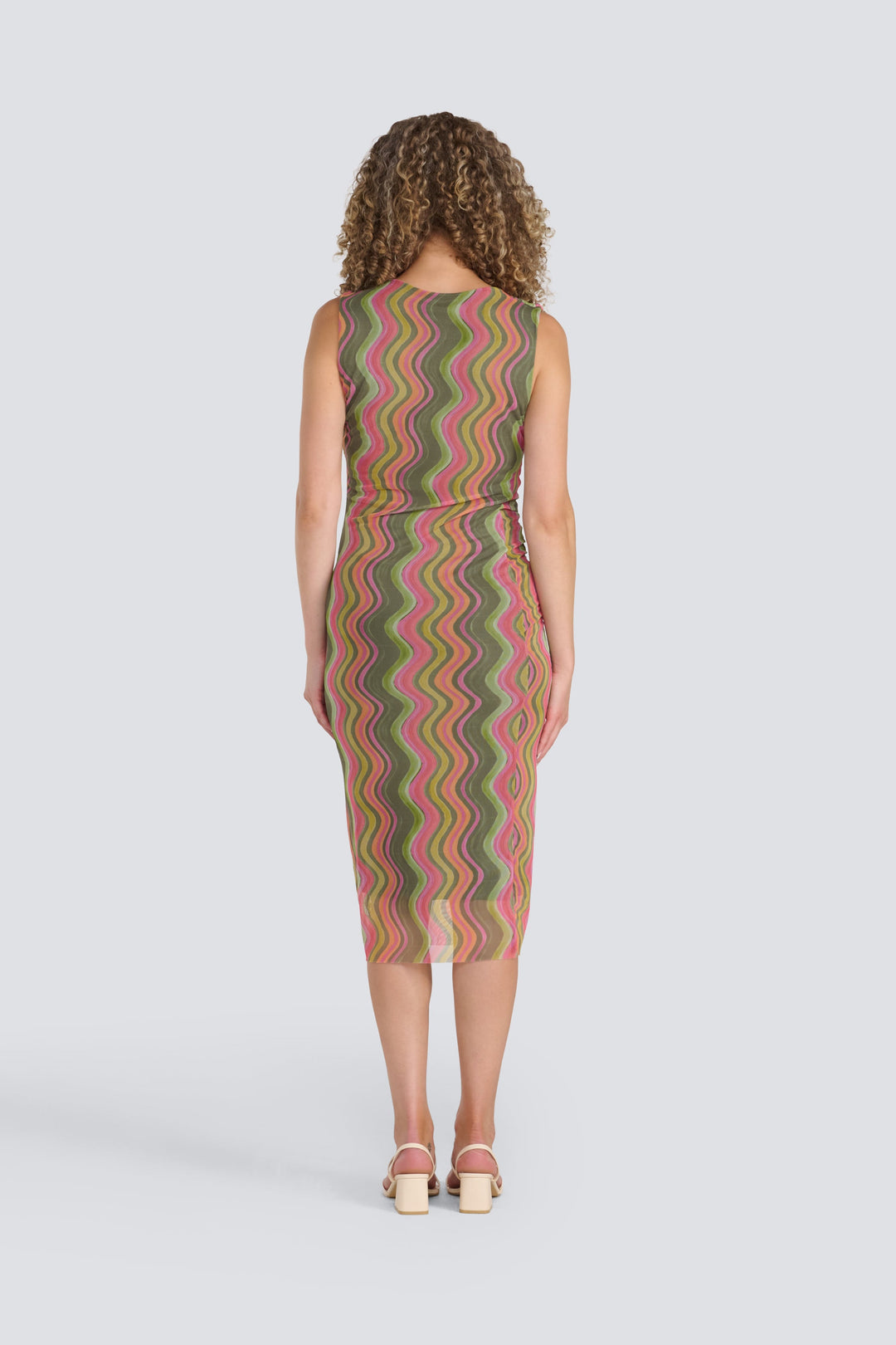 Printed Mesh Dress