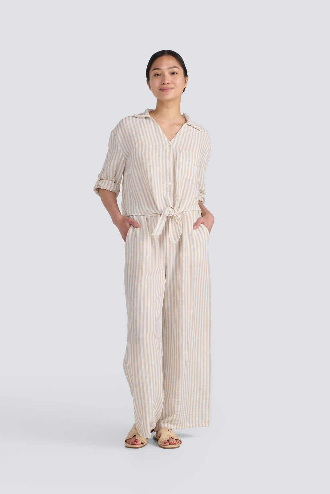 Stripe Tie-Front Shirt