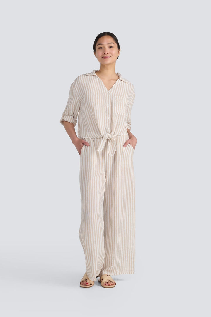 Stripe Tie-Front Shirt
