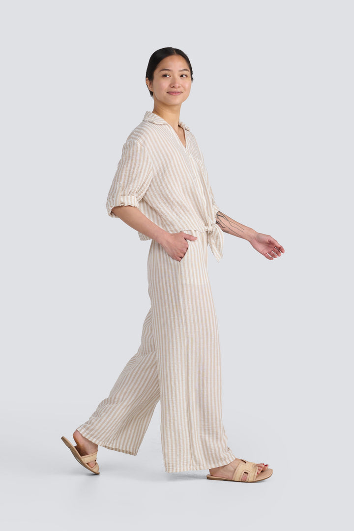 Stripe Drawstring Pant