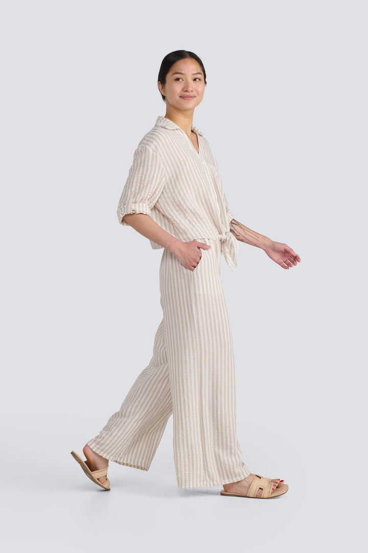 Stripe Tie-Front Shirt
