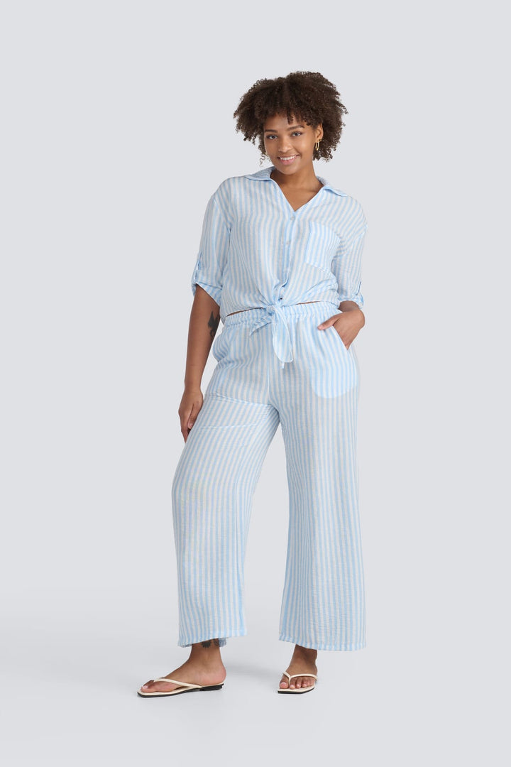 Stripe Tie-Front Shirt