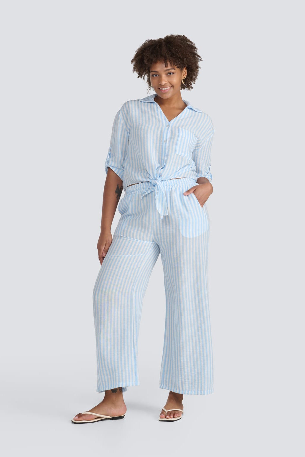 Stripe Drawstring Pant