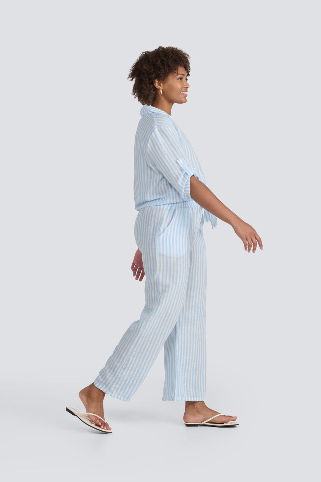 Stripe Tie-Front Shirt