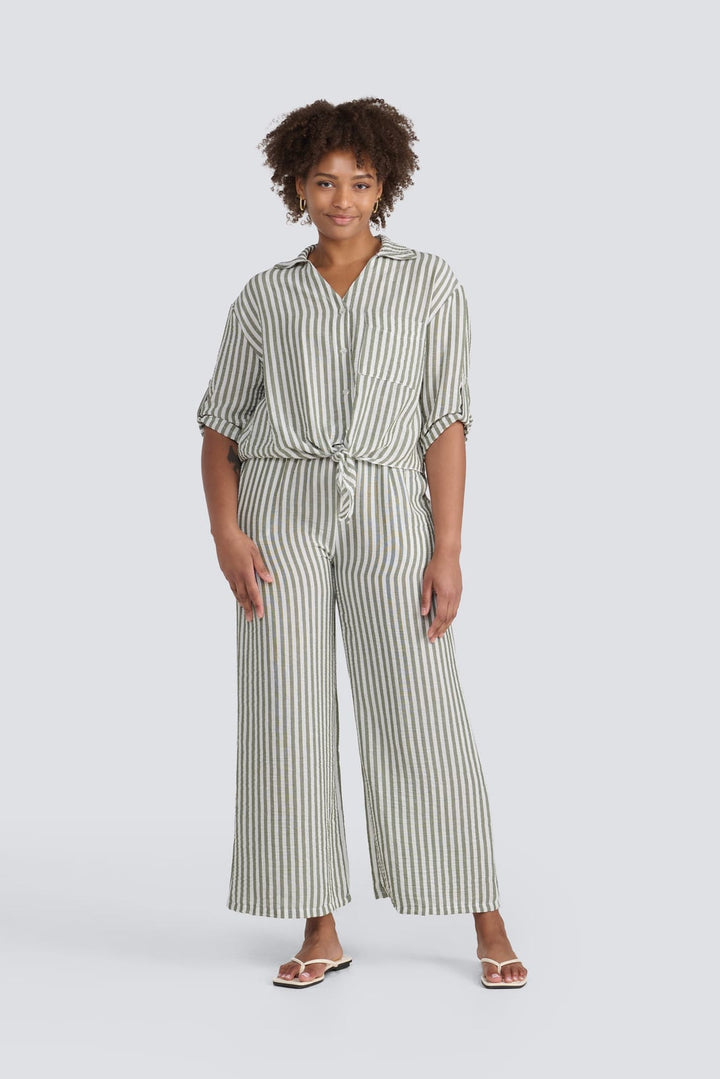 Stripe Tie-Front Shirt