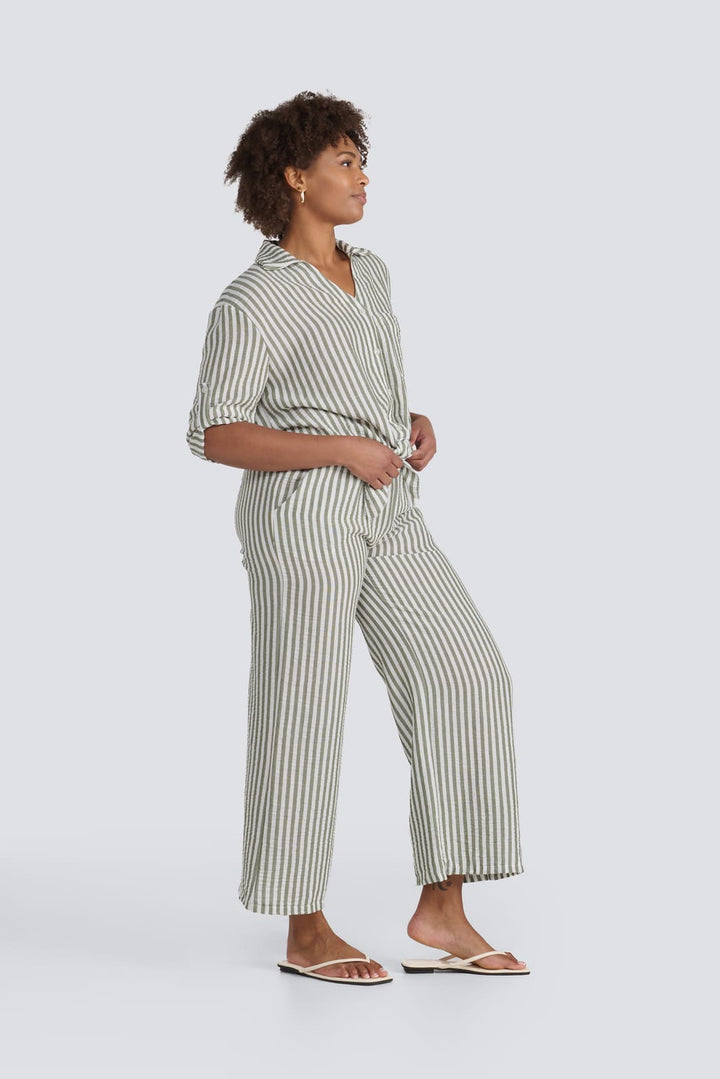 Stripe Tie-Front Shirt