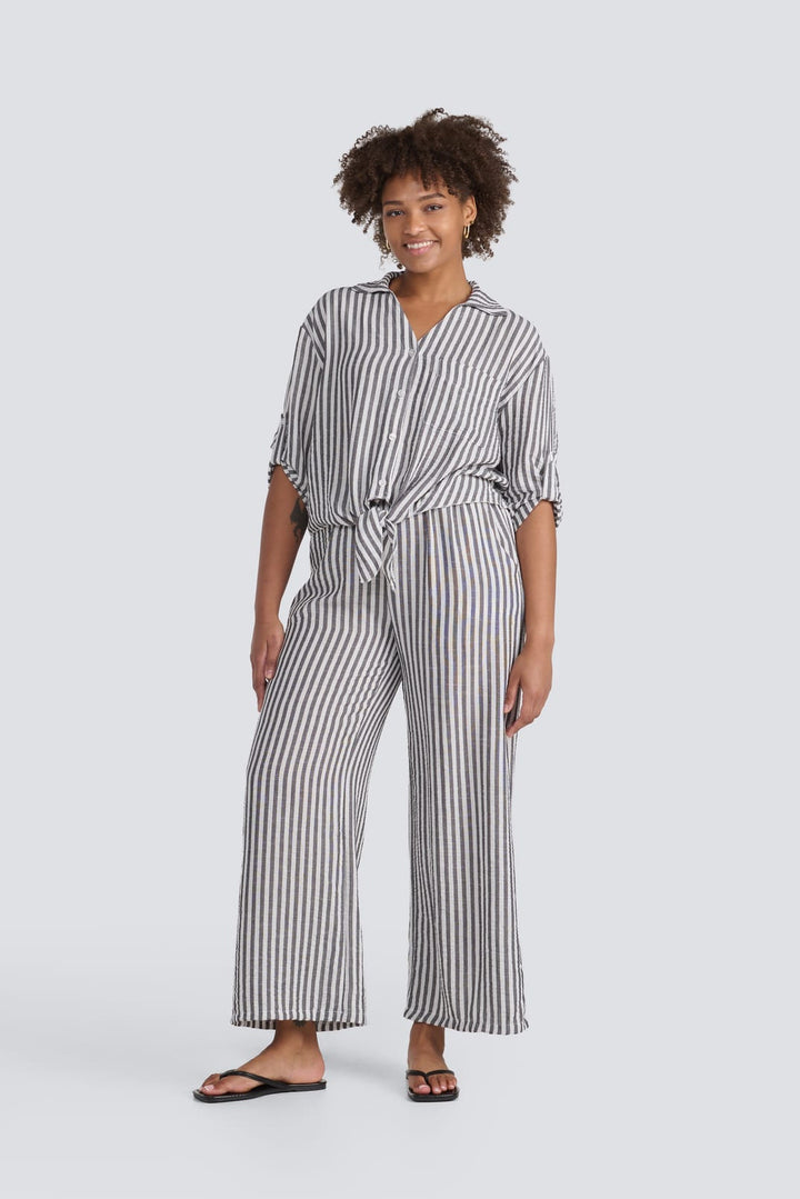 Stripe Tie-Front Shirt