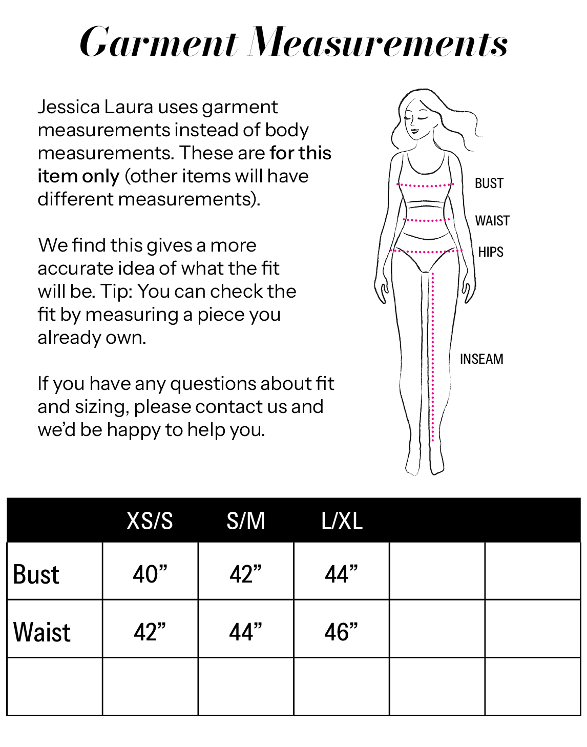 Stripe Button-Up Shirt size chart
